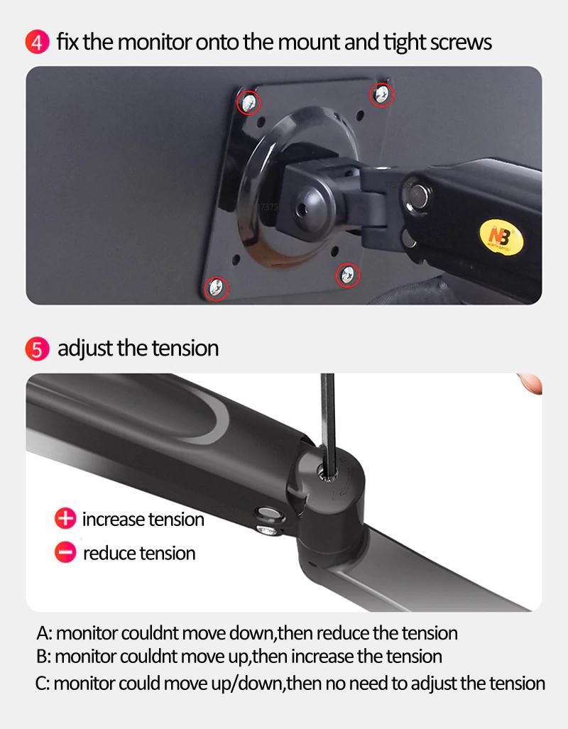 NB-H100-17-27-Inch--2-12kg-Loading-Weight-Adjustable-Monitor-Holder-Arm-Gas-Spring-Full-Motion-LCD-T-1716569