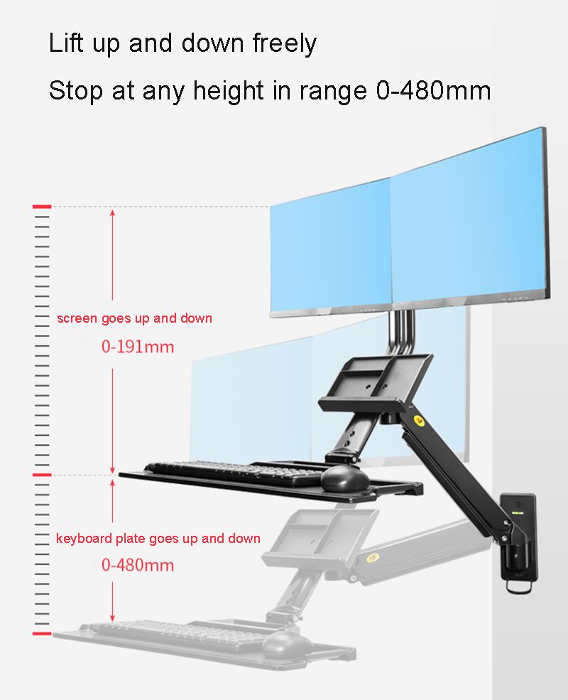 NB-MC27-2A-Dual-Ergonomic-Sit-Stand-Workstation-Wall-Mount-22-27in-Monitor-Holder-Arm-with-Foldable--1729806