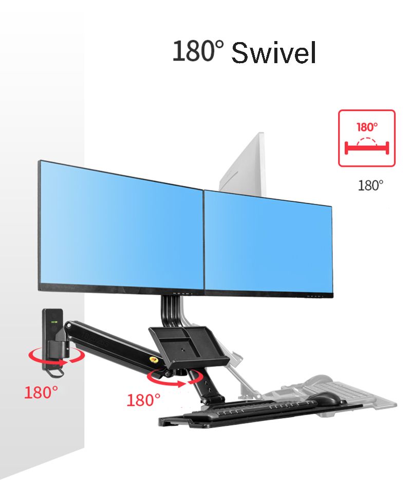 NB-MC27-2A-Dual-Ergonomic-Sit-Stand-Workstation-Wall-Mount-22-27in-Monitor-Holder-Arm-with-Foldable--1729806