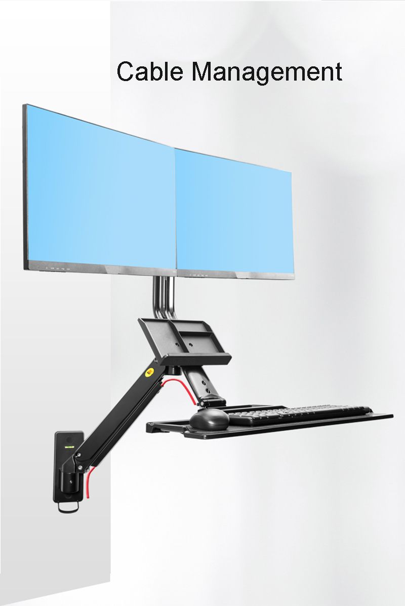 NB-MC27-2A-Dual-Ergonomic-Sit-Stand-Workstation-Wall-Mount-22-27in-Monitor-Holder-Arm-with-Foldable--1729806