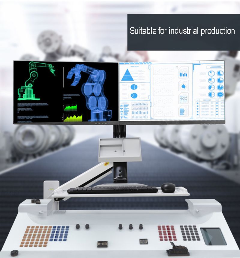 NB-MC27-2A-Dual-Ergonomic-Sit-Stand-Workstation-Wall-Mount-22-27in-Monitor-Holder-Arm-with-Foldable--1729806