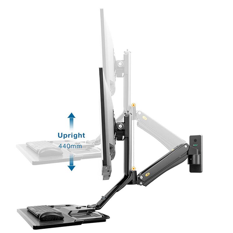 NB-MC40-2A-Ergonomic-Sit-Stand-Workstation-Wall-Mount-22-27in-Dual-Monitor-Holder-Arm-with-Foldable--1729947