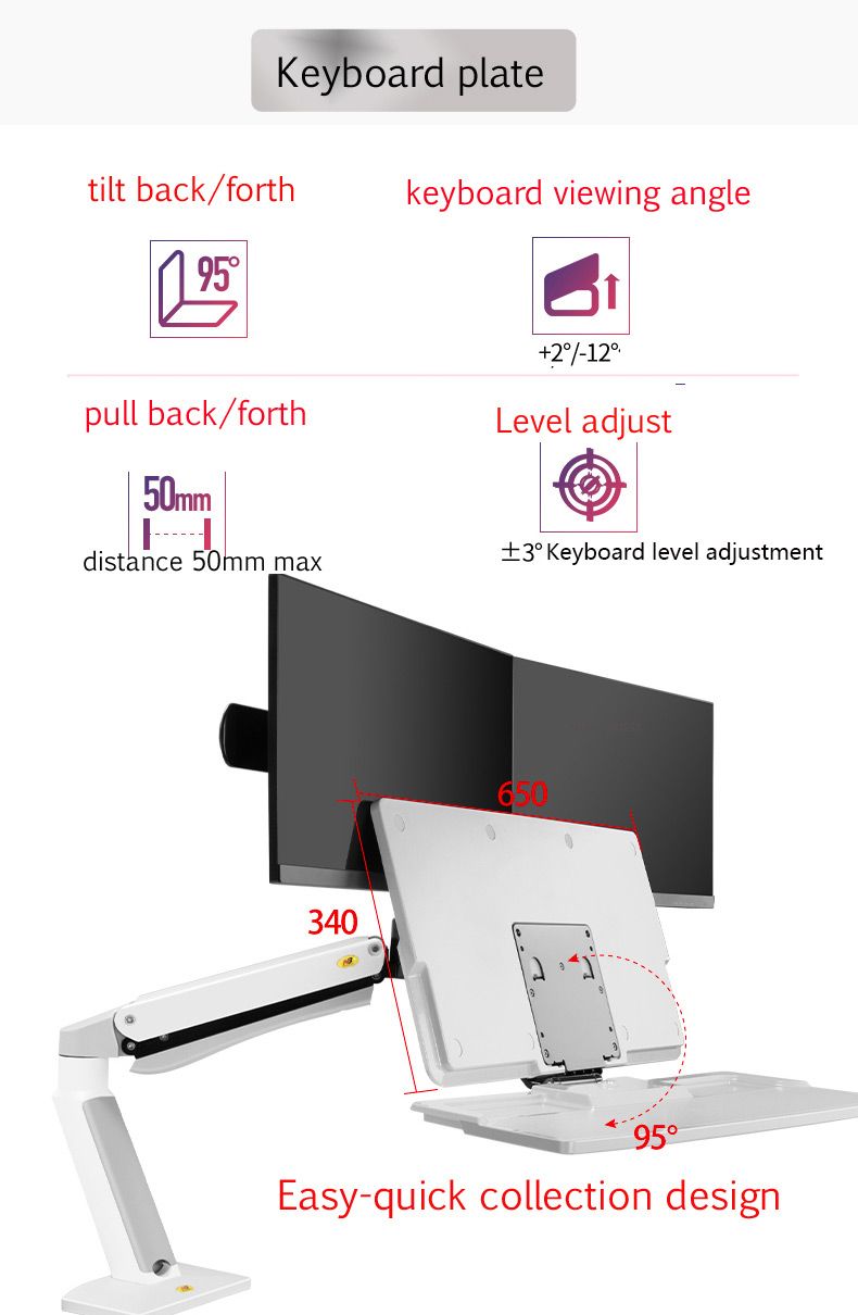 NB-MC55-2A-Dual-Wall-Mount-22-27in-Ergonomic-Sit-Stand-Workstation-Monitor-Holder-with-Foldable-Keyb-1730044