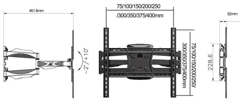NB-P5-Full-Motion-32-inch-60-inch-LCD-LED-TV-Wall-Mount-Rack-6-Swing-Arms-Max-VESA-400x400mm-TV-Moun-1699494