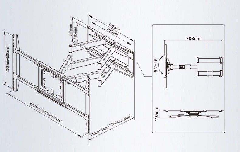 NB-SP5-50-80-in-Heavy-Duty-Flat-Panel-LED-LCD-TV-Wall-Mount-Bracket-Full-Motion-Monitor-Holder-with--1729526