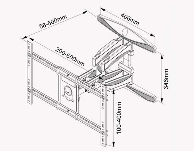 NORTH-BAYOU-NB-P6-40-70-Inch-TV-Wall-Mount-Flat-Panel-LED-LCD-Full-Motion-6-Arms-Retractable-Plasma--1699838