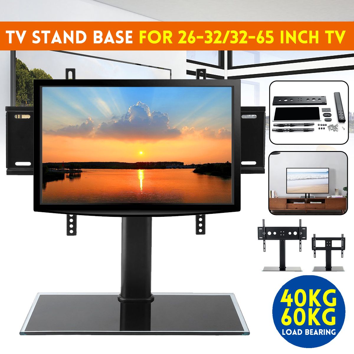 Universal-TV-Bracket-Stand-Base-Adjustable-Height-Television-Holder-Bracket-Load-40-60KG-for-26-32-i-1749862