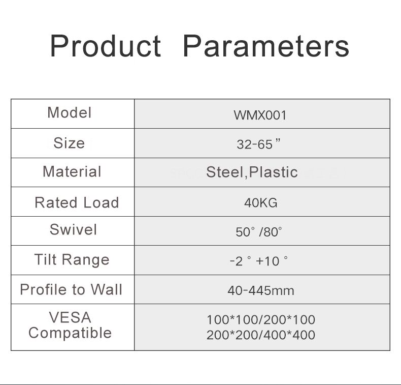 WMX001-Articulating-TV-Wall-Mount-Full-Motion-TV-Mount-Wall-Bracket-for-32inch-65-inch-Television-Se-1699220