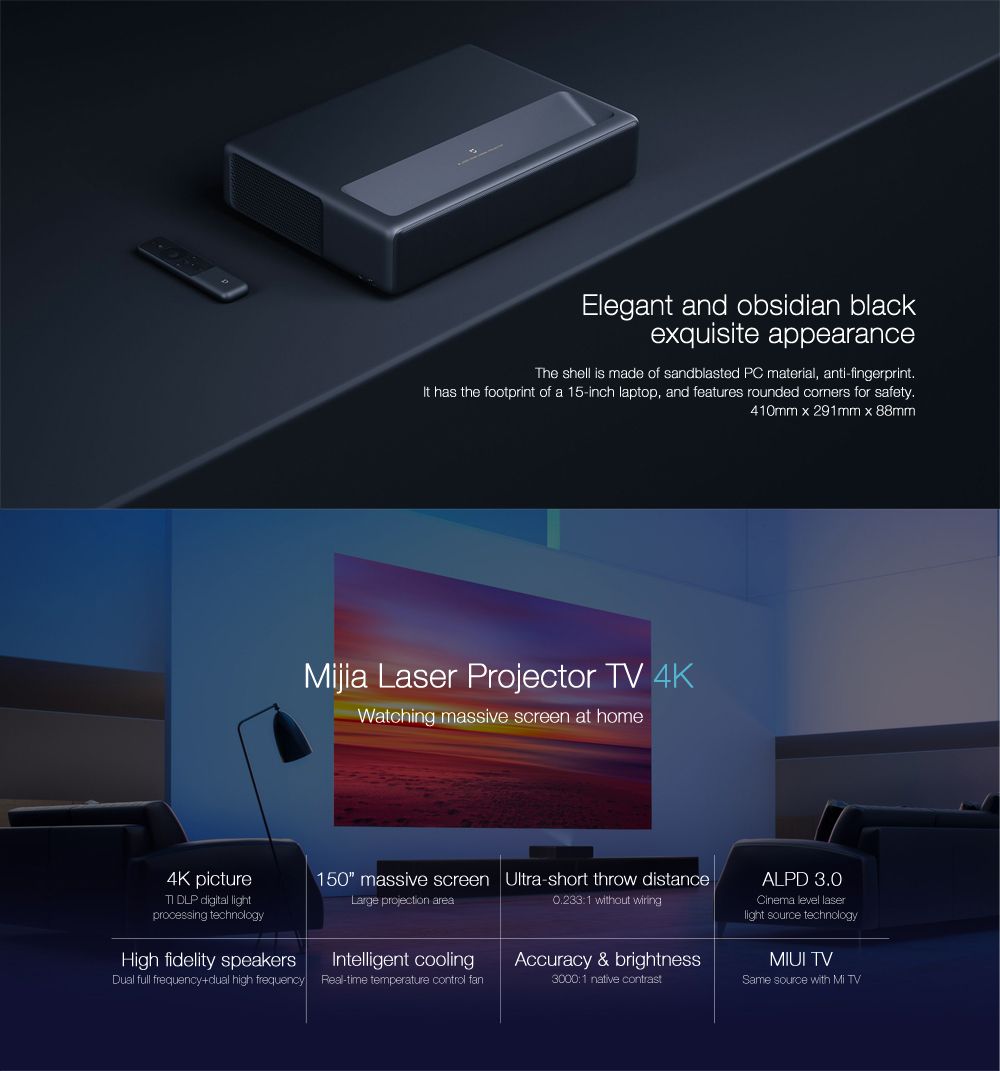 Xiaomi-Mi-4K-UHD-Laser-Projector-150in-16GB-eMMC-5G-WiFi-Dolby-DTS-Android-TV-90-ALPD-30-1300lm-Lase-1717994