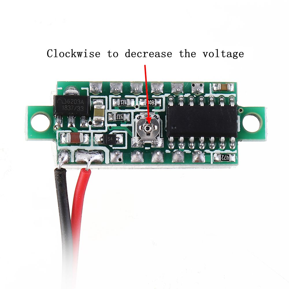 10Pcs-Geekcreitreg-White-028-Inch-30V-30V-Mini-Digital-Volt-Meter-Voltage-Tester-Voltmeter-1047422