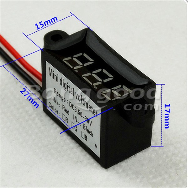 3Pcs-Red-Led-028-Inch-Mini-Waterproof-Volt-Meterr-35-30V-Digital-Voltage-Tester-Meter-1021579