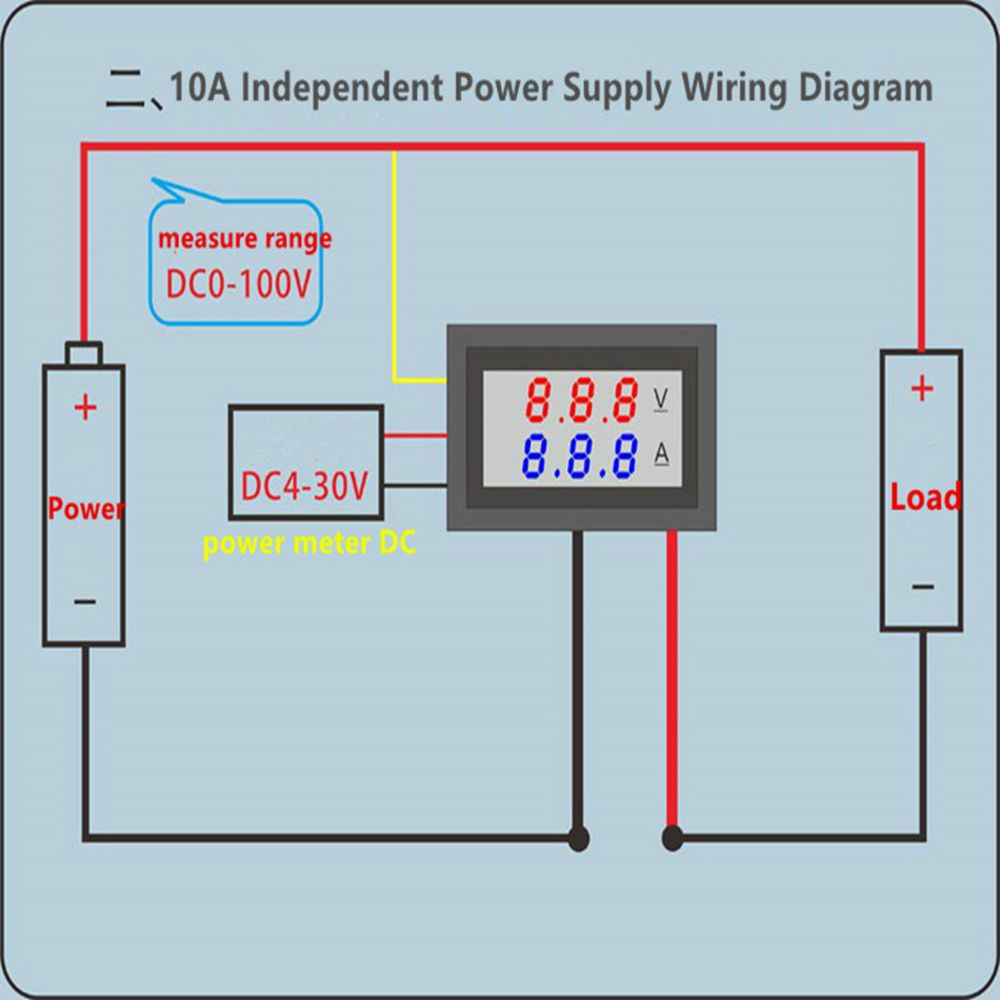 3pcs-DC-200V-10A-028-Inch-Mini-Digital-Voltmeter-Ammeter-4-Bit-5-Wires-Voltage-Current-Meter-with-LE-1470129