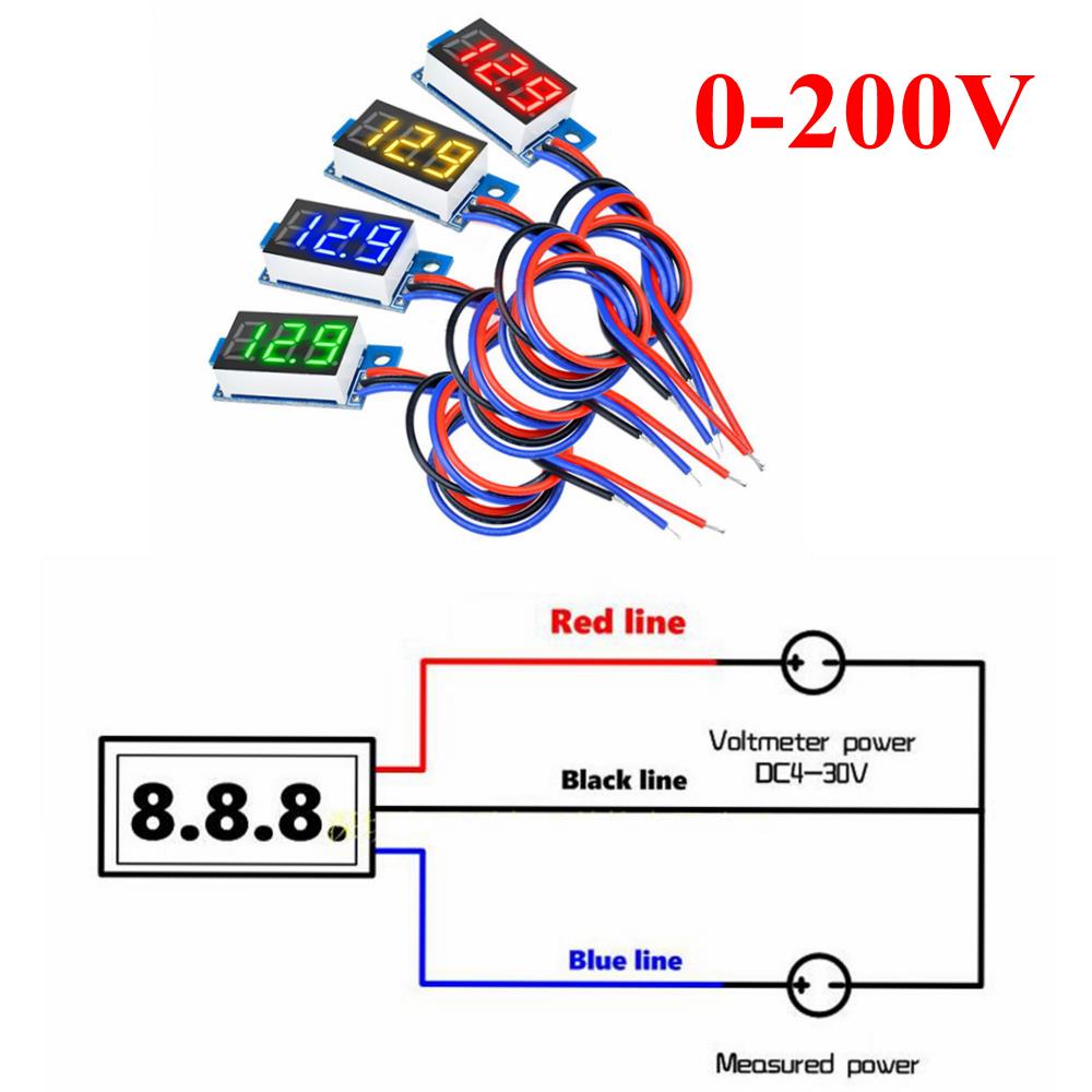 5Pcs-Geekcreit-DC-0-200V-036-Inch-Mini-Digital-Volt-Meter-Voltage-Tester-3-Wire-Digital-Volt-Indicat-1749009
