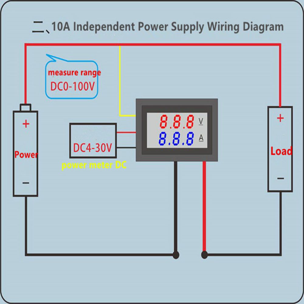 DC-200V-10A-028-Inch-Mini-Digital-Voltmeter-Ammeter-4-Bit-5-Wires-Voltage-Current-Meter-with-LED-Dua-1460080