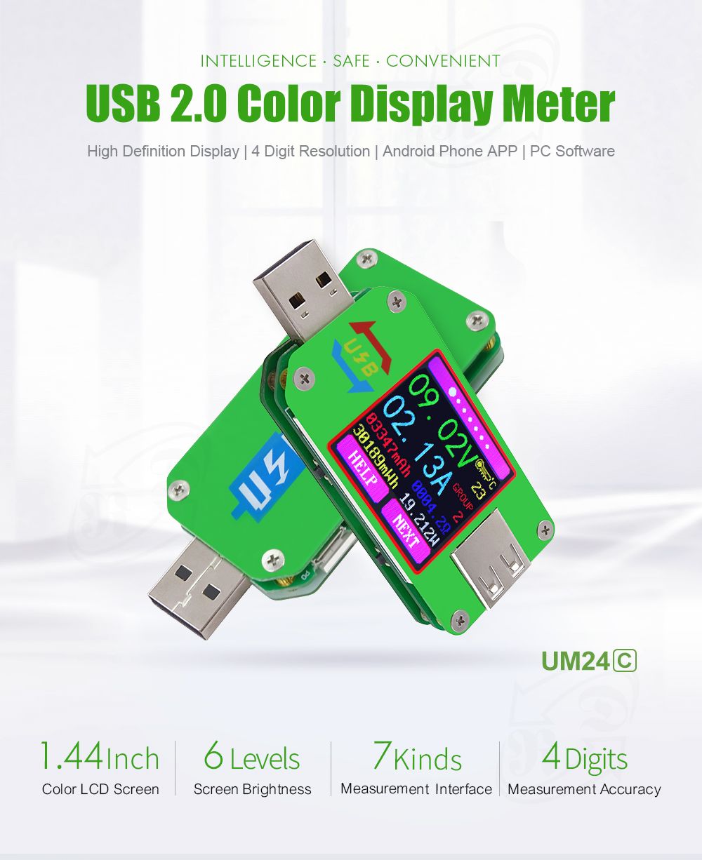 RIDENreg-UM24UM24C-USB-20-Color-LCD-Display-Tester-Voltage-Current-Meter-Voltmeter-Amperimetro-Batte-1240574