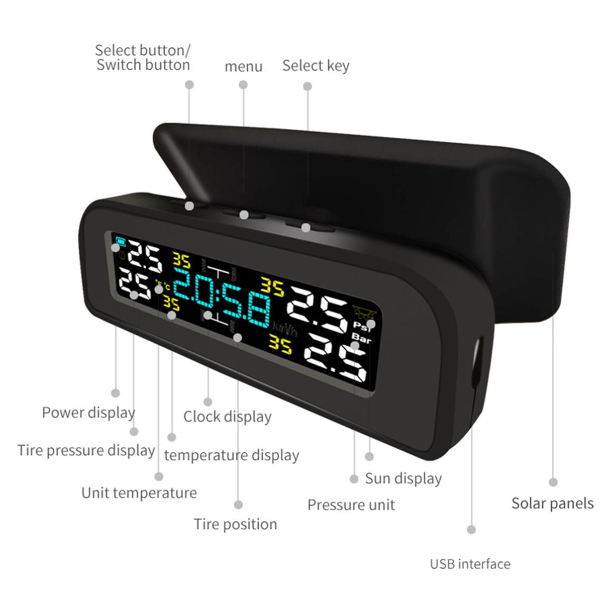 TPMS-Wireless-Tire-Pressure-Monitoring-System-Solar-Power-Clock-LCD-Display-1744859