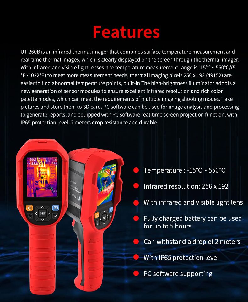 UNI-T-UTi260B-256192-Pixel-Infrared-Thermal-Imager--15550degC-Industrial-Thermal-Imaging-Camera-Hand-1755789