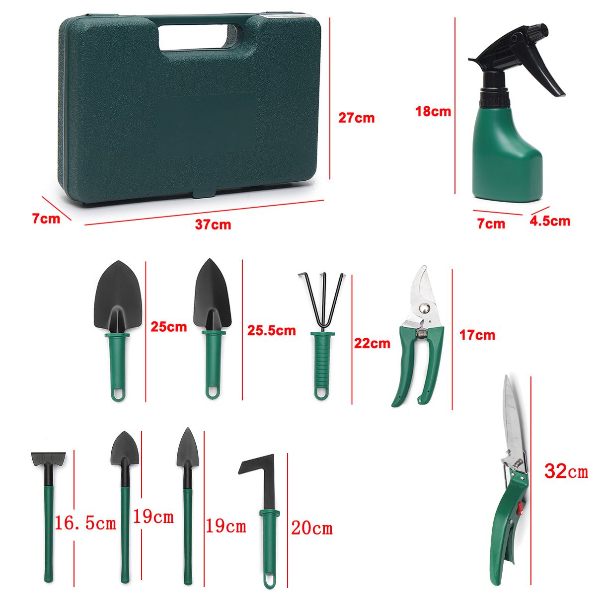 10Pcs-Carbon-Steel-Gardening-Equipment-Bonsai-Tools-Kits-Cutter-Scissors-Tool-1288960