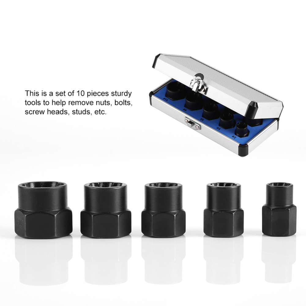 10Ppcs-Damaged-Bolt-Nut-Screw-Remover-Extractor-Removal-Set-Nut-Removal-Socket-Tool-Threading-Hand-T-1508677