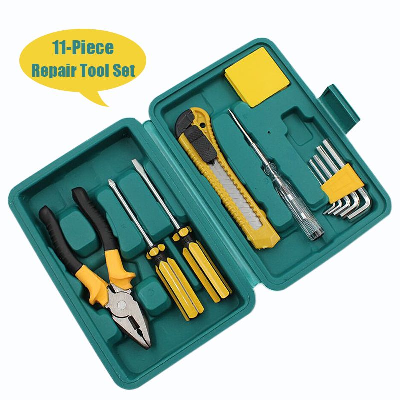 11PCS-Home-Repair-Tool-Set-Allen-Wrench-Plier-Screwdriver-General-Household-Hand-Tool-Kit-with-Plast-1415214