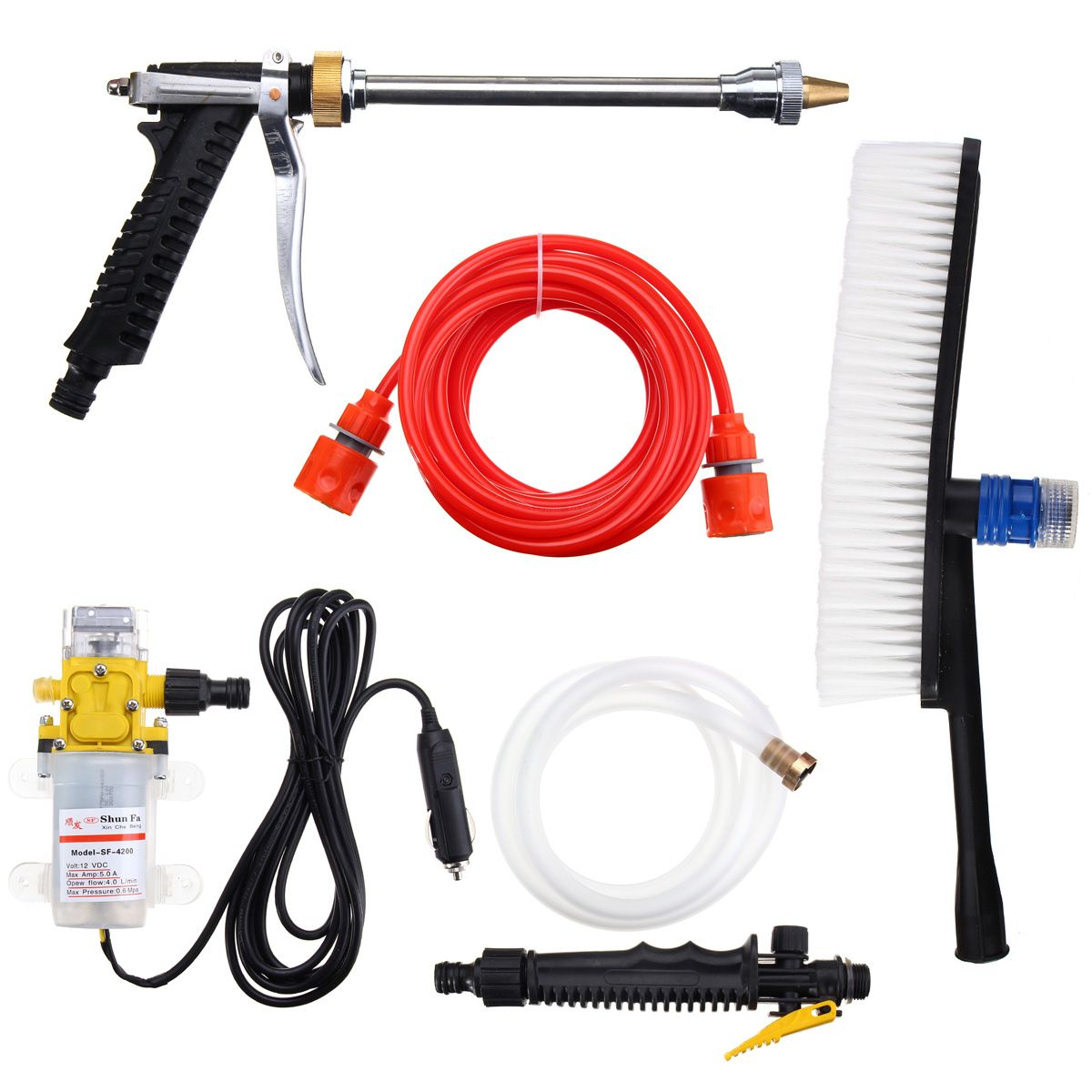 12V-Portable-100W-160PSI-High-Pressure-Electric-Washer-Wash-Pump-Set-1188439