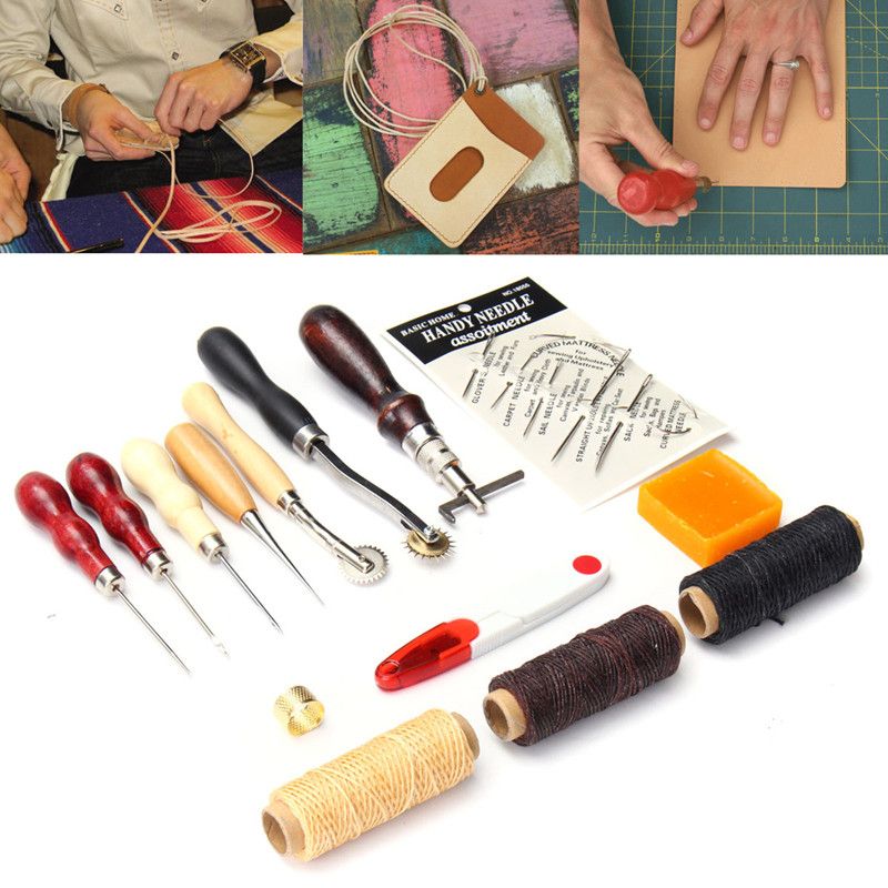 13Pcs-Craft-Hand-Stitching-Sewing-Tools-for-Sewing-Leather-Stamping-Tool-Set-1187479