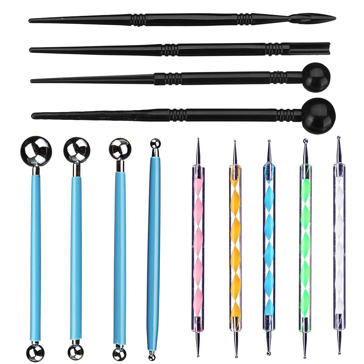 13pcs-Mandala-Dotting-Painting-Tools-Stencils-Rocks-Template-Acrylic-Rods-Kit-1530818