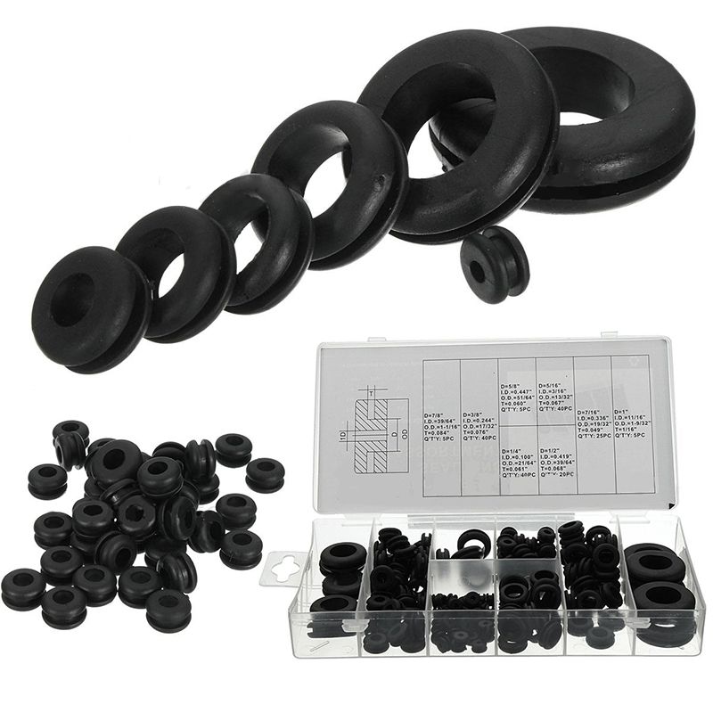 180pc-Rubber-Grommets-Retaining-Ring-Set-Blanking-Hole-Wiring-Cable-Gasket-Kits-Hardware-Tools-1225039