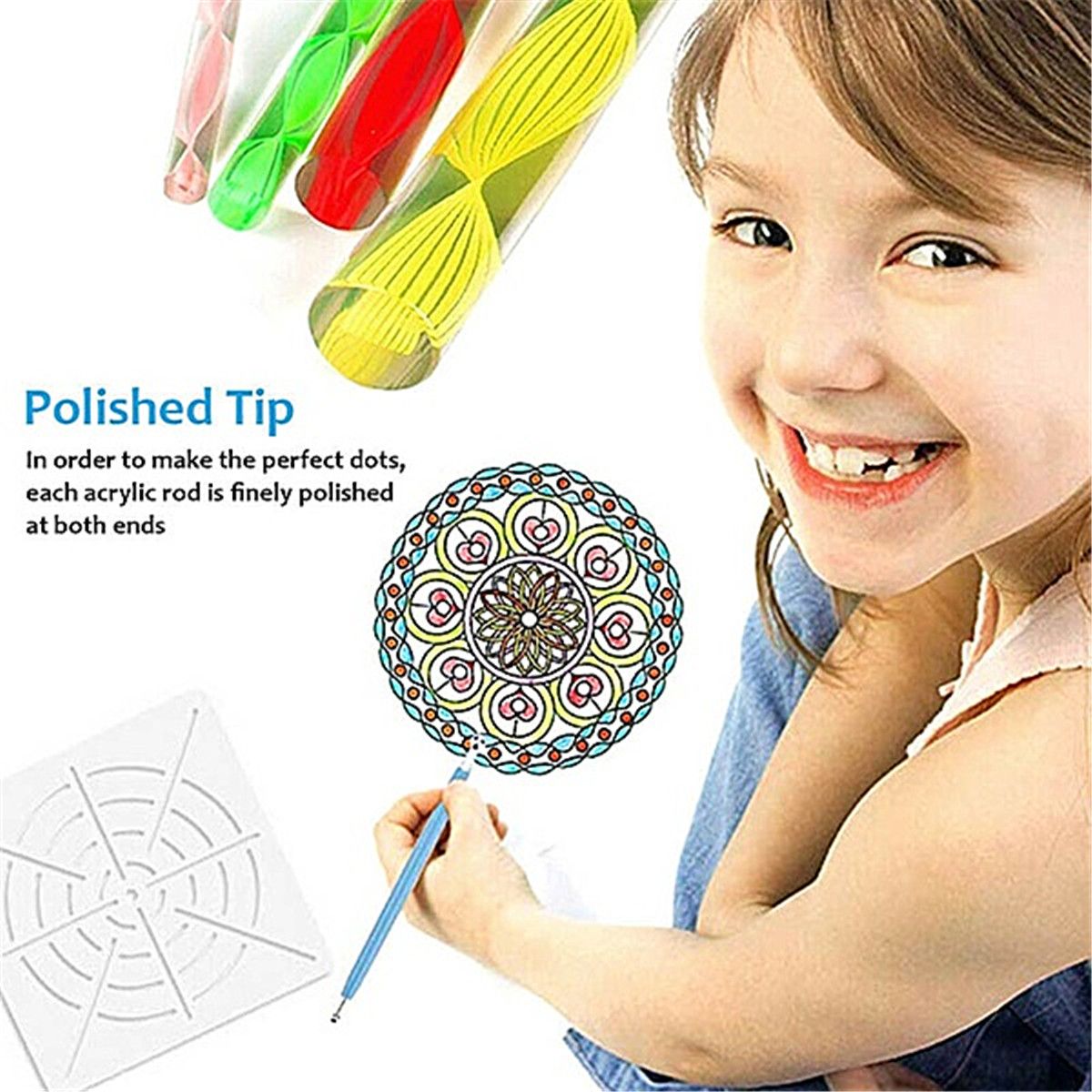 25pcs-Mandala-Dotting-Tools-Rock-Painting-Kit-Dot-Art-Rock-Pen-Paint-Stencil-1613975