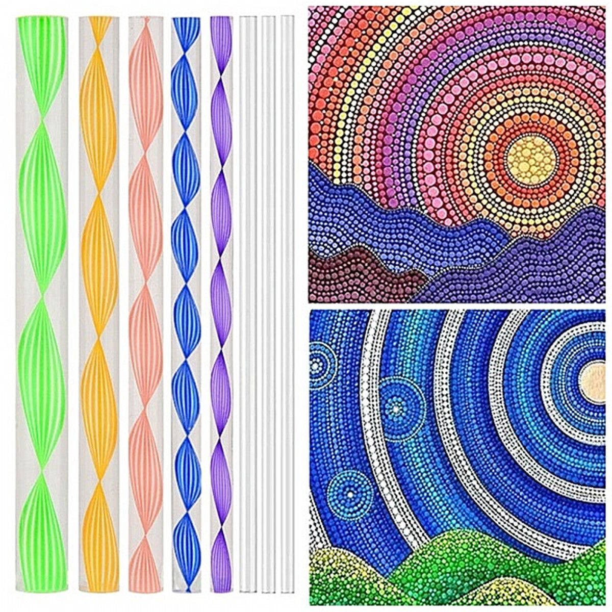 34pcs-Mandala-Dotting-Tools-SET-Rock-stone-dot-Art-Painting-Pen-Paint-Stencil-1688982