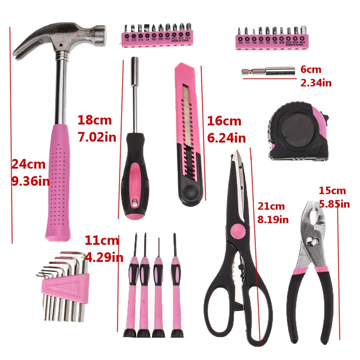 39PCS-Tool-Set-General-Household-Hand-Tool-Kit-Pink-with-Plastic-Toolbox-1706312