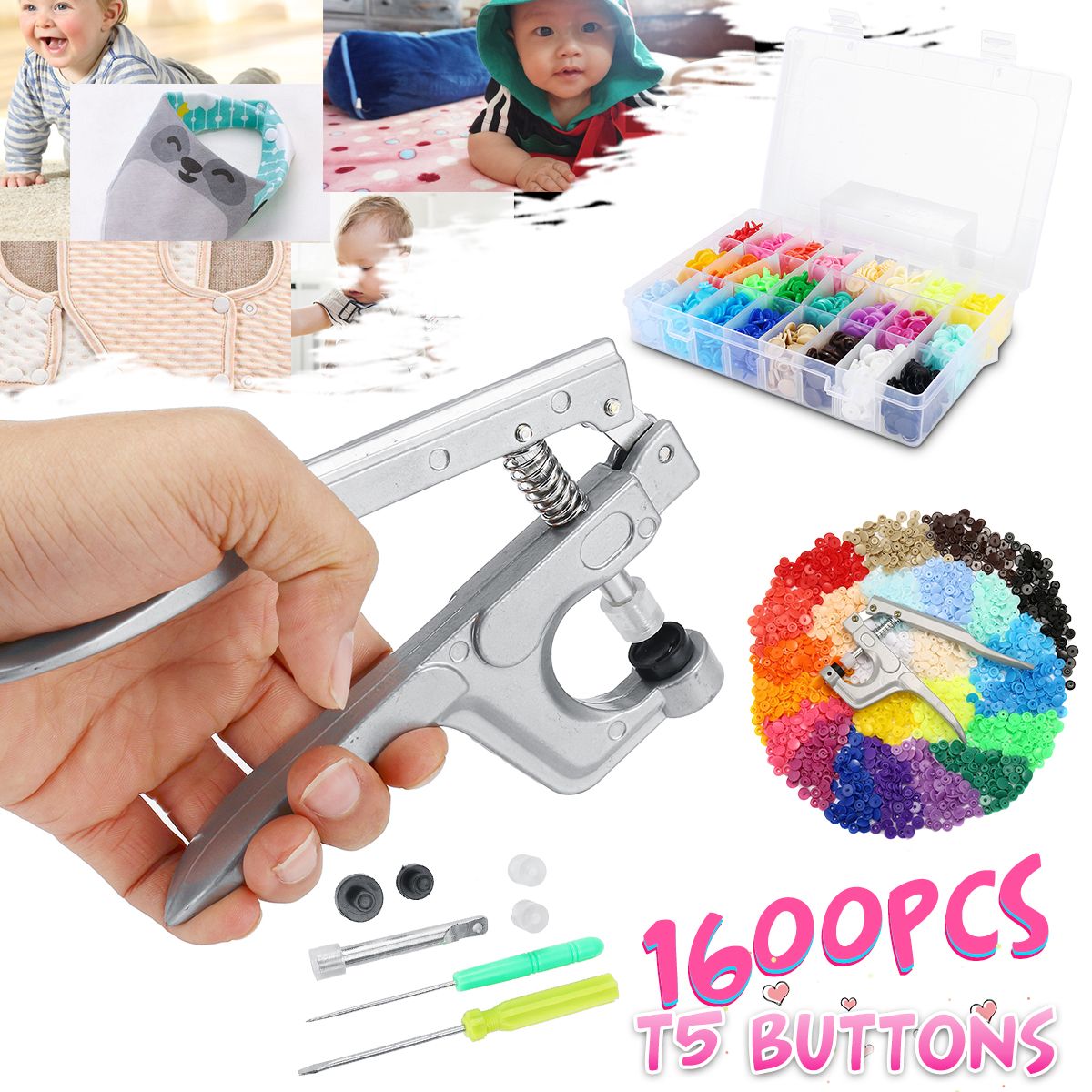 400-Sets-T5-Snap-Poppers-Plastic-Buttons-Fastener-Pliers-Punching--Snap-Pliers-1427758