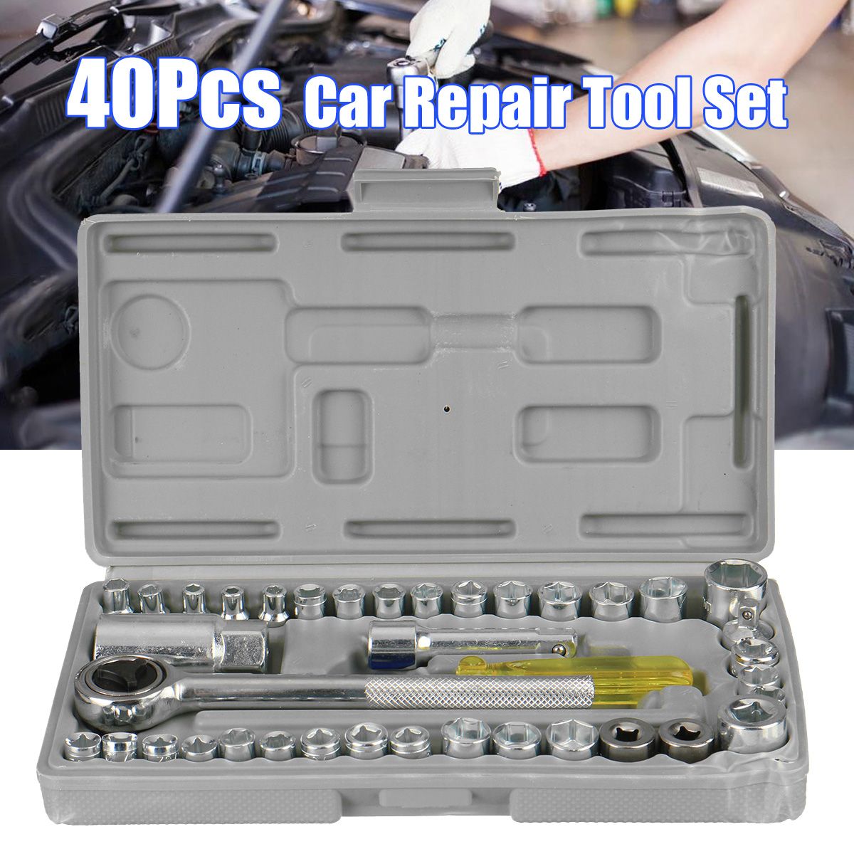 40Pcs-Car-Repair-Tool-Set-Wrench-Combo-Spanner-Tools-Kit-Chrome-Vanadium-Steel-1742623
