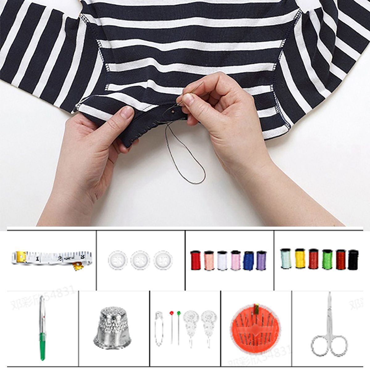 41Pcs-Portable-Travel-Small-Home-Sewing-Kit-Case-Needle-Thread-Scissor-Set-Gift-1766053