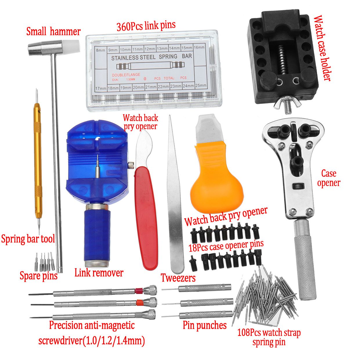 506Pcs-Horologe-Watchmaker-Watch-Link-Pin-Remover-Case-Opener-Repair-Tool-Kit-1428481