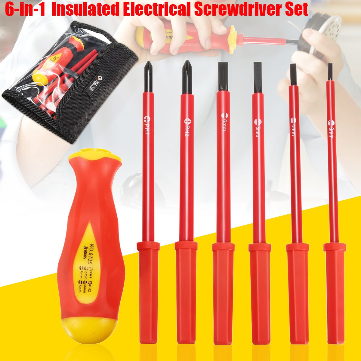 6-In-1-Insulated-Electrical-Screwdriver-Set-1000V-High-Voltage-Resistant-Repair-Tools-Kit-1249150