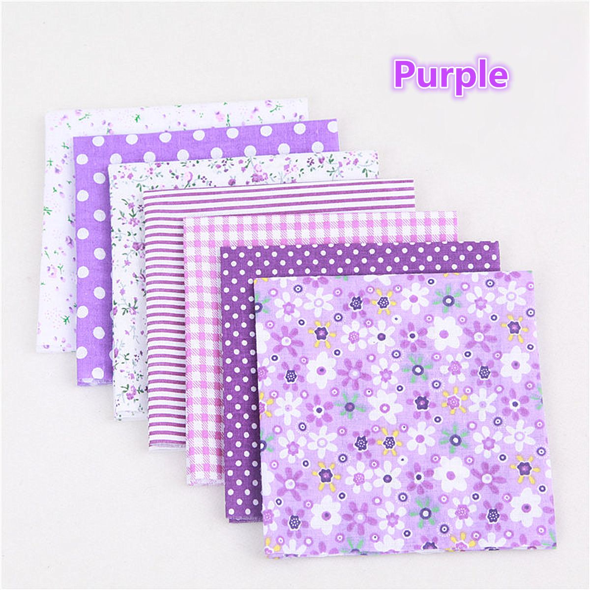 7PCS-Quilting-Bundle-Patchwork-Cotton-Fabric-handmade-DIY-Sewing-Floral-Crafts-1691639