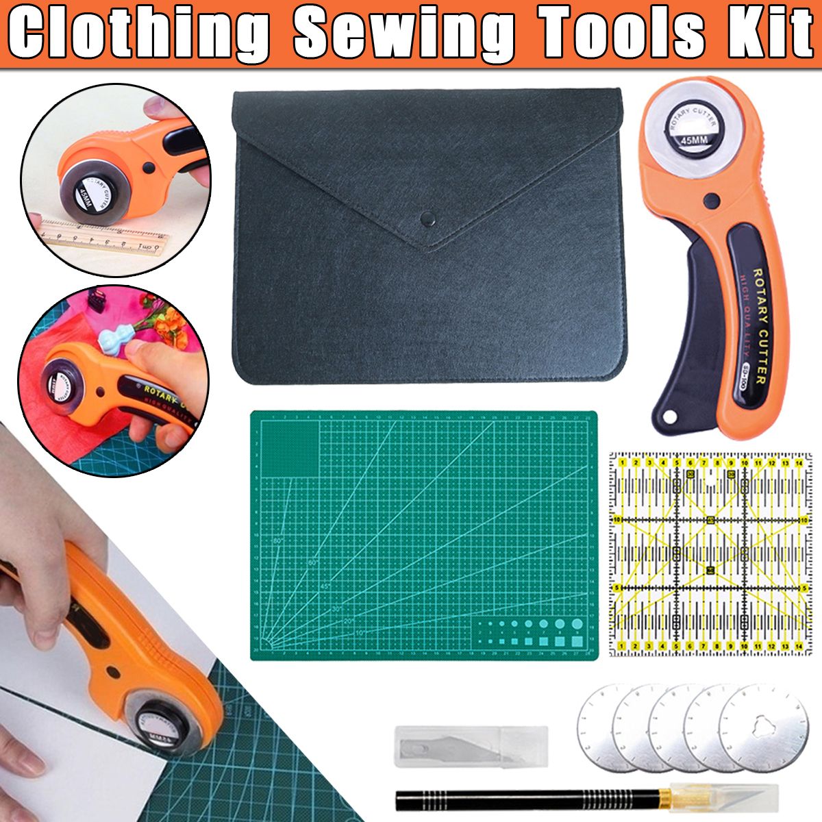 Clothing-Sewing-Tools-Kit-Hand-Cutting-KniIfe-Set-Rotary-Cutter-Patchwork-Cloth-1693852