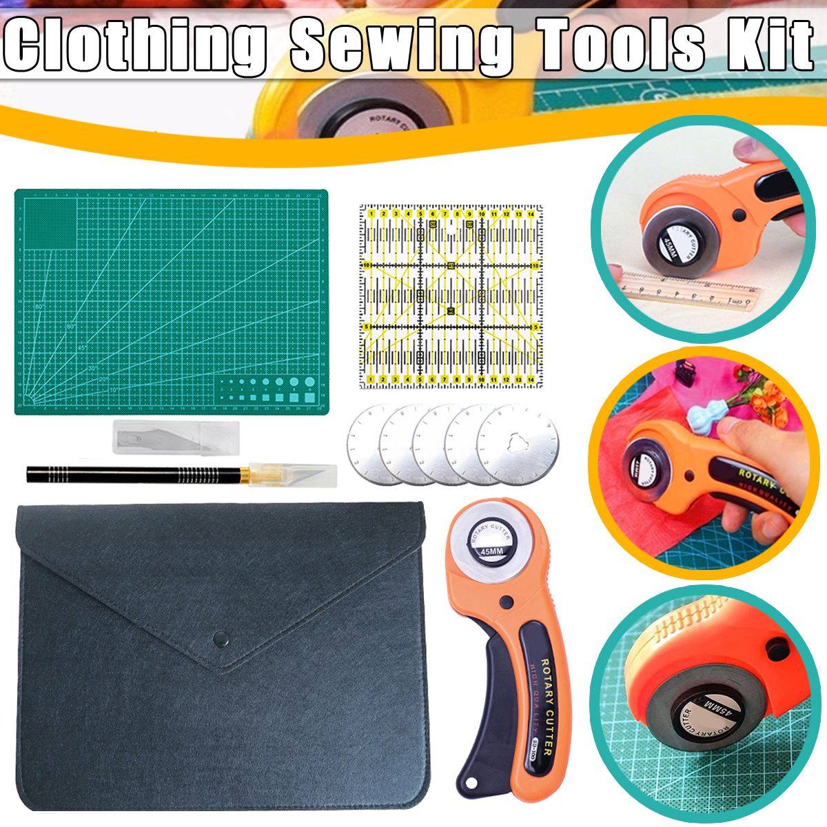 Clothing-Sewing-Tools-Kit-Hand-Cutting-KniIfe-Set-Rotary-Cutter-Patchwork-Cloth-1693852