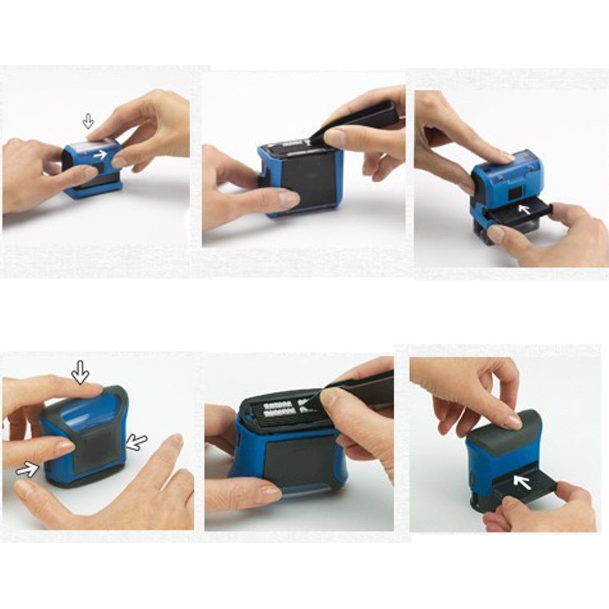 Custom-Personalised-Business-Name-Address-DIY-Self-Inking-Rubber-Stamp-Kit-Suit-1092341