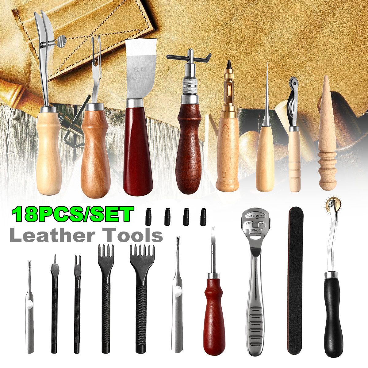 Leather-Craft-Tool-Kit-18pcs-Stitching-Carving-Working-Sewing-Saddle-Groover-Leather-Craft-DIY-Tool-1311436