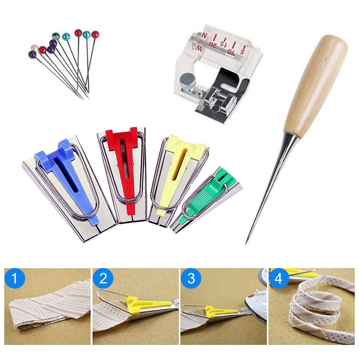 Sewing-Tape-Maker-Kits-4-Sizes-6MM-12MM-18MM-25MM-Household-DIY-Fabric-Patchwork-Sewing-Accessories--1707094