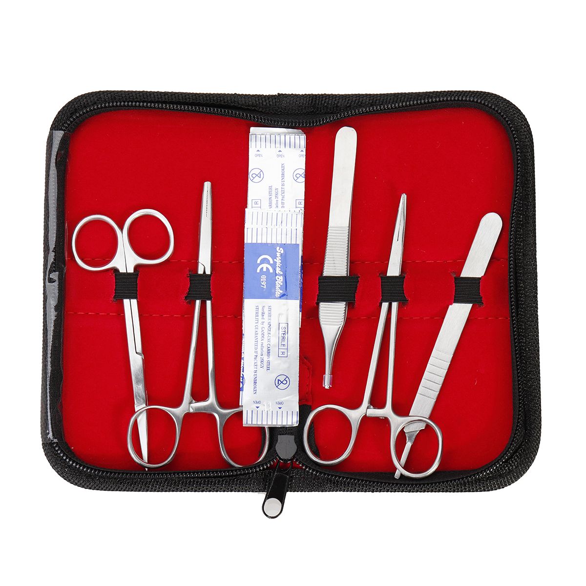 Stainless-Steel-Hemostatic-Artery-Locking-Clamp-Surgical-Forceps-Tweezers-with-Blade-Tools-Kit-1416398