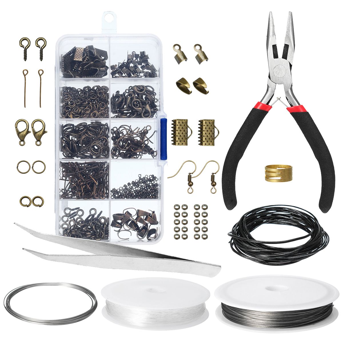 Wire-Jewelry-Making-Starter-Kit-Sterling-Repair-Tools-Craft-Supplies-Set-3-Color-1396091
