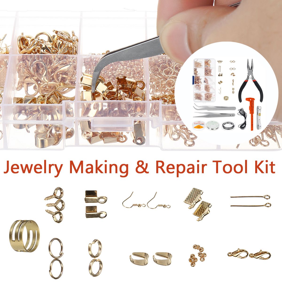 Wire-Jewelry-Making-Startter-Sterling-Earring-Bracelet-Ring-Repair-Tools-Craft-1691792