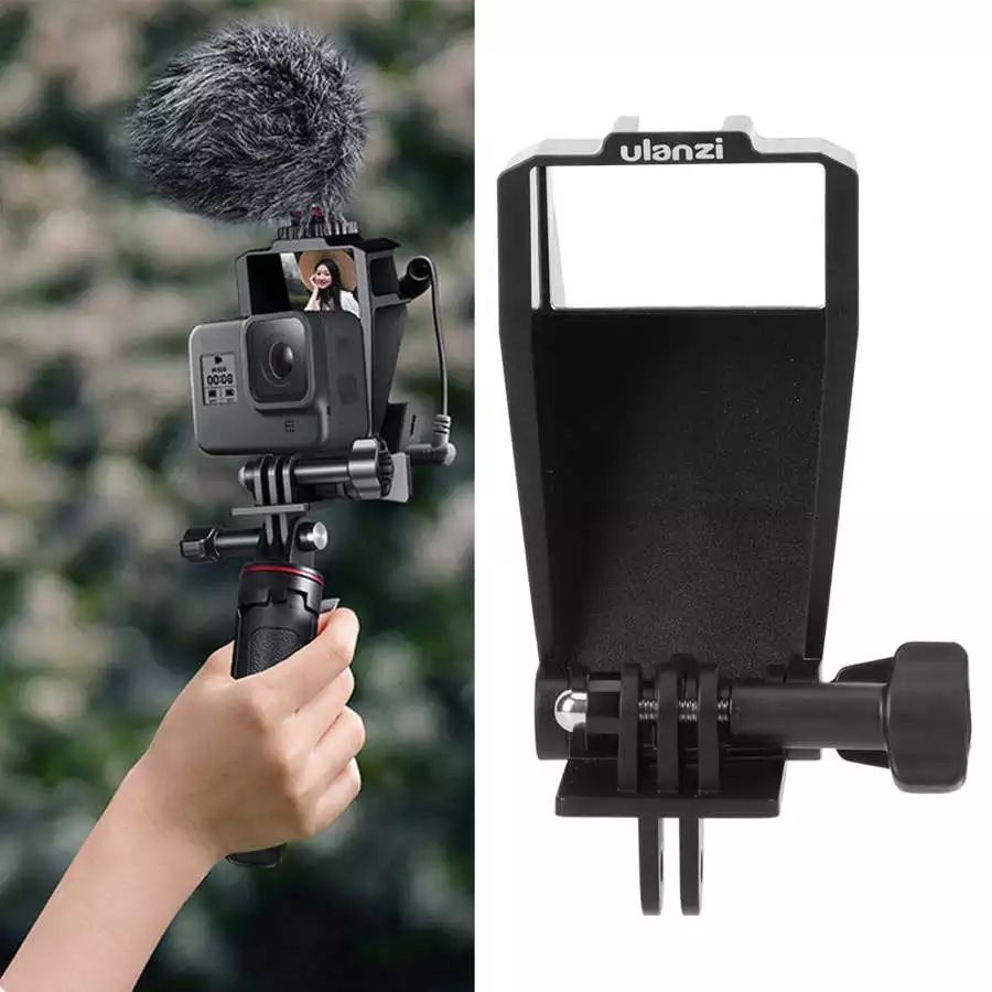 Ulanzi-GP5-Universal-Flip-Up-Mirror-Photography-Three-Cold-Shoe-Mini-Bracket-for-GoPro-5678-1764672