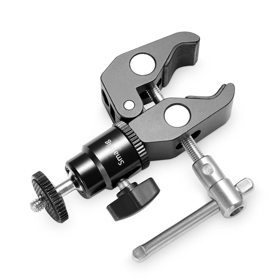 SmallRig-1124-Clamp-Mount-with-14quot-Screw-Ball-Head-Mount-Hot-Shoe-Adapter-Cool-Clamp-1733473