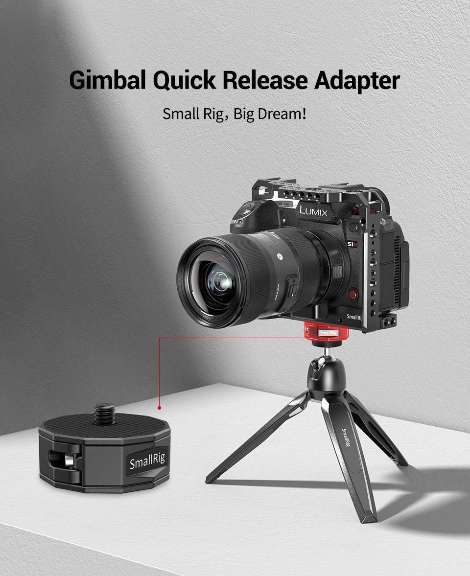 SmallRig-2714-Universal-Quick-Release-Adapter-Attach-Mini-Tripod--Monopod-to-Gimbal-Stabilizer-Like--1767791