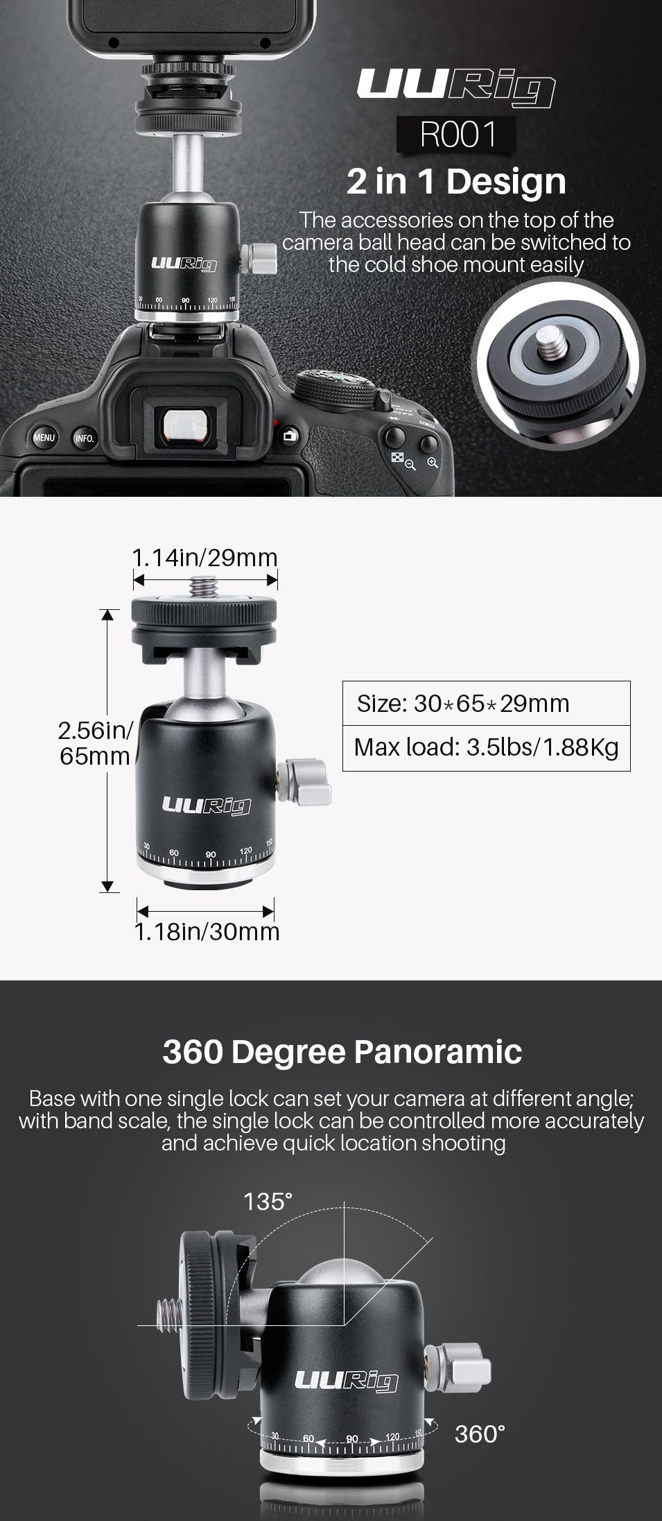 UUrig-R001-Cold-Shoe-14-Screw-2-In-1-Mini-Ballhead-Aluminum-Alloy-Camera-Ball-Head-for-Camera-Tripod-1536521