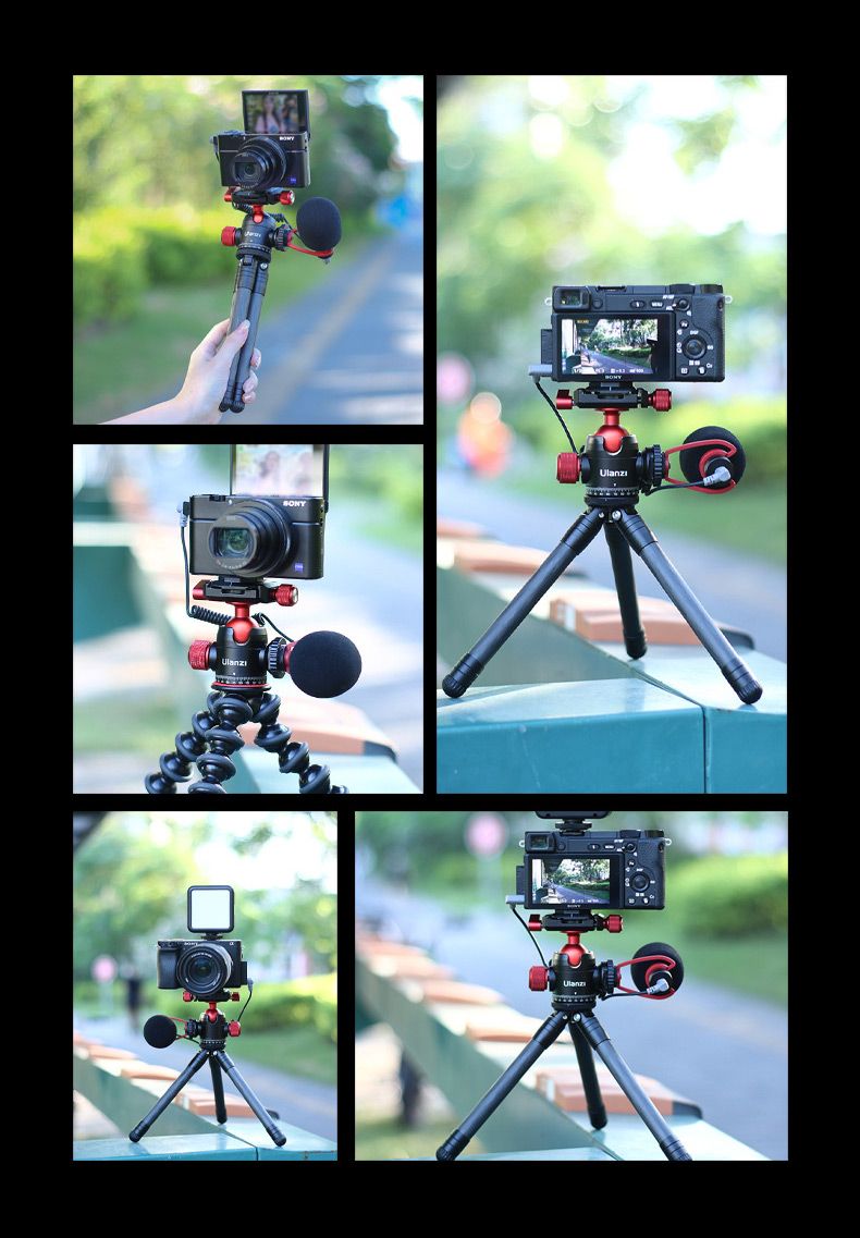 Ulanzi-U-70-Creative-Metal-Dual-Cold-Shoe-Tripod-Ball-Head-with-Quick-Release-Plate-for-DSLR-Camera-1708580